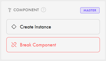 Master компонент в панели Tildify