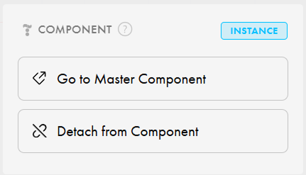 Instance компонент в панели Tildify
