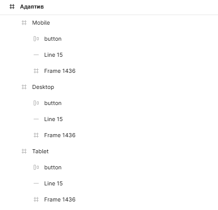 Структура адаптивного дизайна в Figma